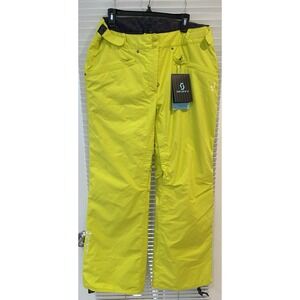 Scott Snowpants Enumclaw Yellow Adjustable Elastic Ankles Zip Pockets Women's 12